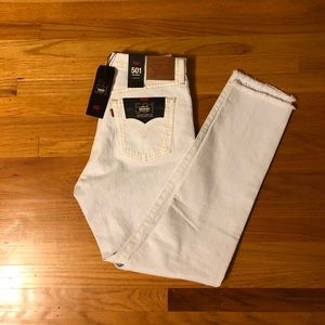 Brand new 501 Levi’s white